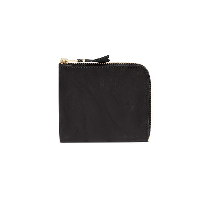 CDG Wallet - Washed Zip Around Wallet - (Black SA3100)