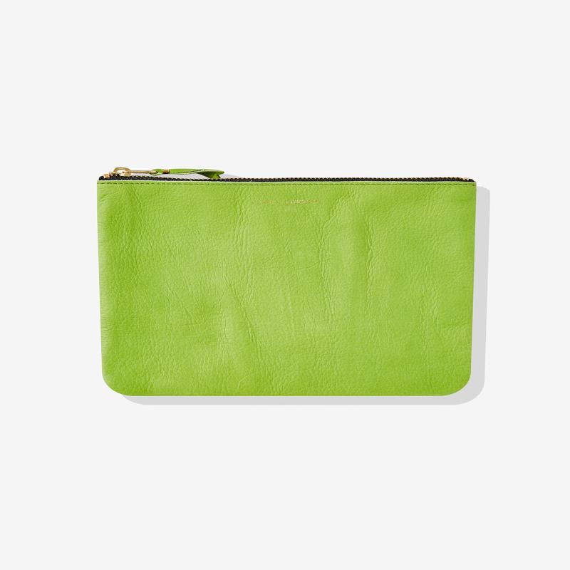 CDG Wallet - Washed Zip Pouch - (Green SA5100)