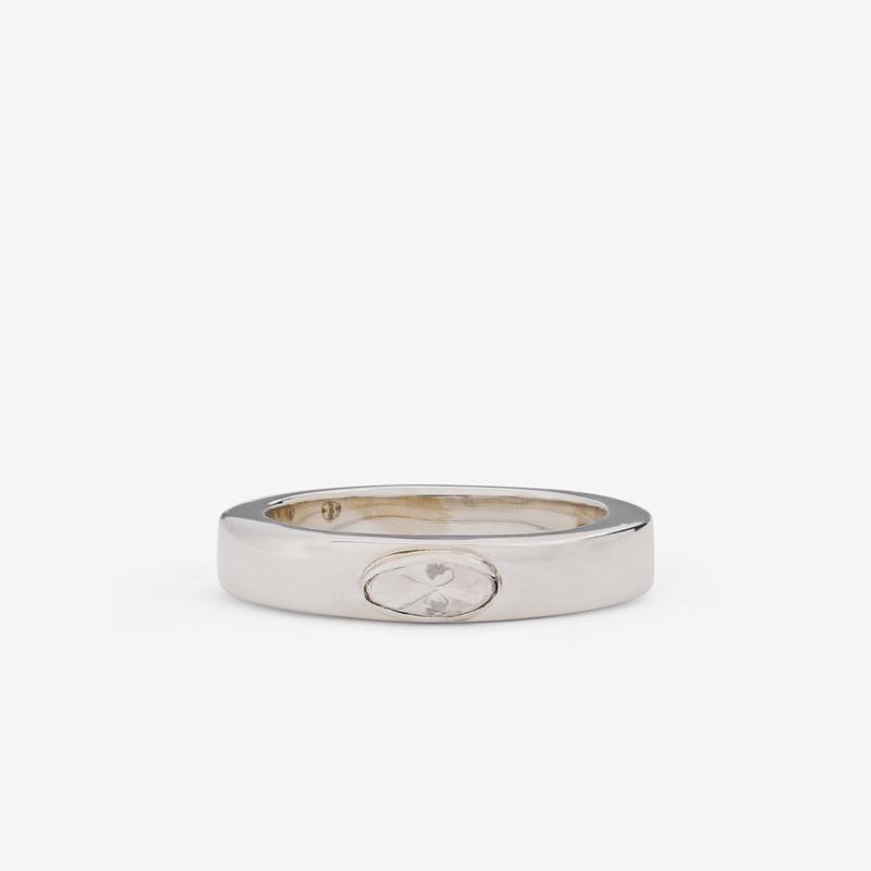 Kundo - Diamond Band Ring - (Silver)
