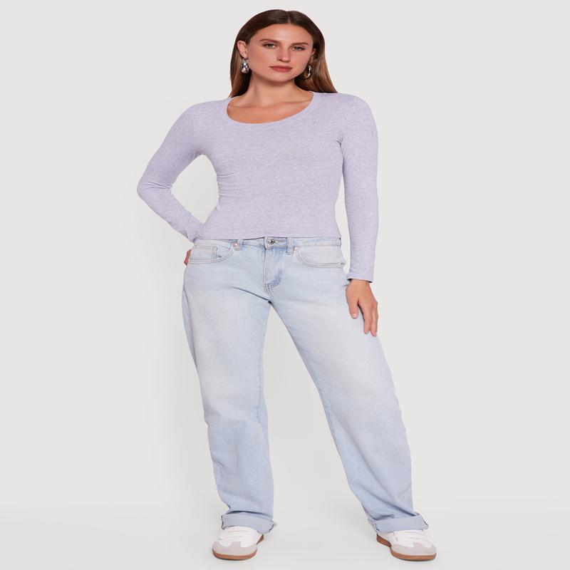 Long Sleeve Scoop Neck Tee