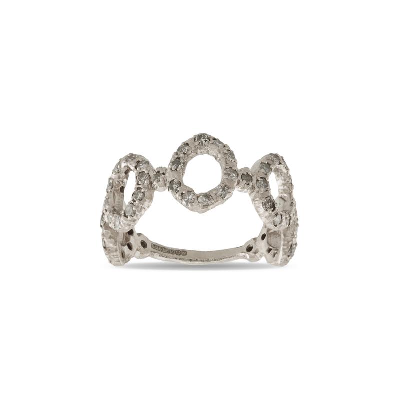 Noguchi Bijoux - Grey Diamond Cut Out Ring - (White Gold)