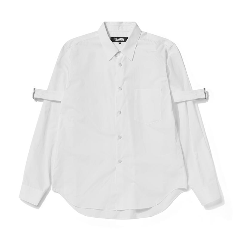 BLACK Comme des Garons - Buckled Arm Shirt - (White)