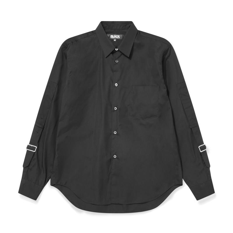 BLACK Comme des Garons - Buckled Sleeve Shirt - (Black)