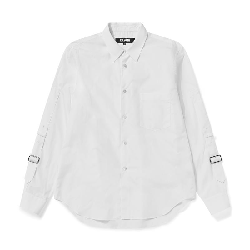 BLACK Comme des Garons - Buckled Sleeve Shirt - (White)