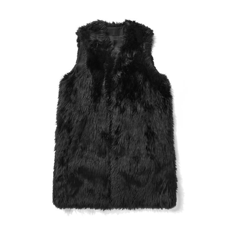 BLACK Comme des Garons - Faux Fur Long Sleeveless Vest - (Black)