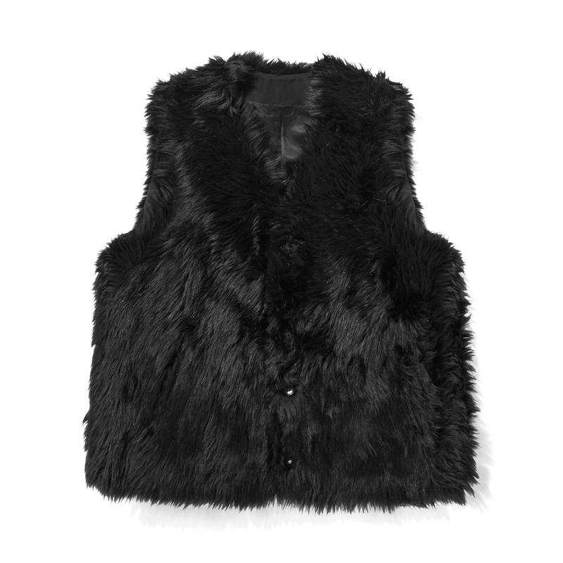 BLACK Comme des Garons - Faux Fur Sleeveless Vest - (Black)