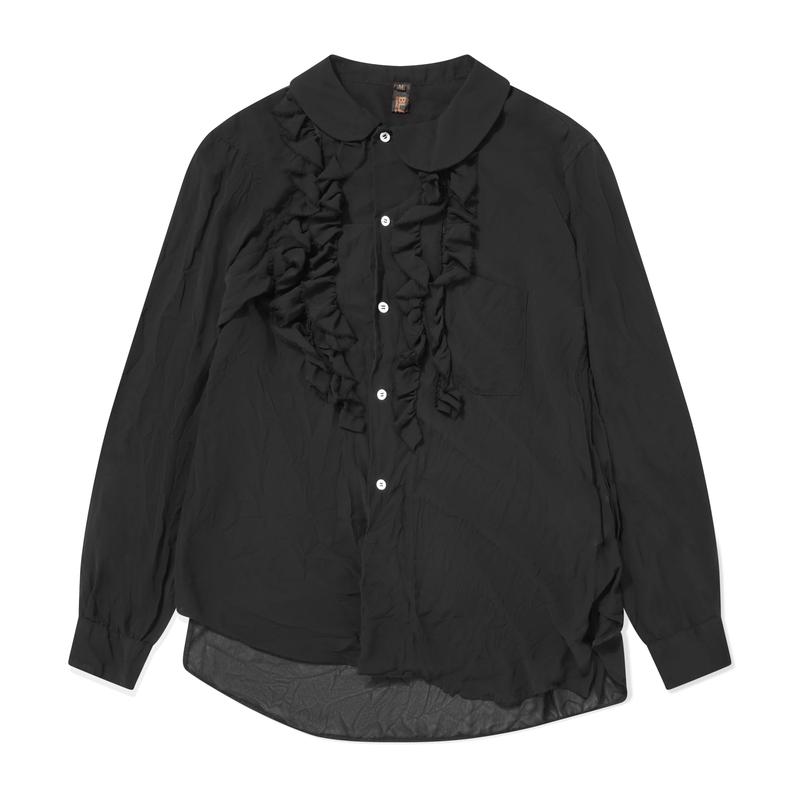 BLACK Comme des Garons - Ruffled Polyester Shirt - (Black)
