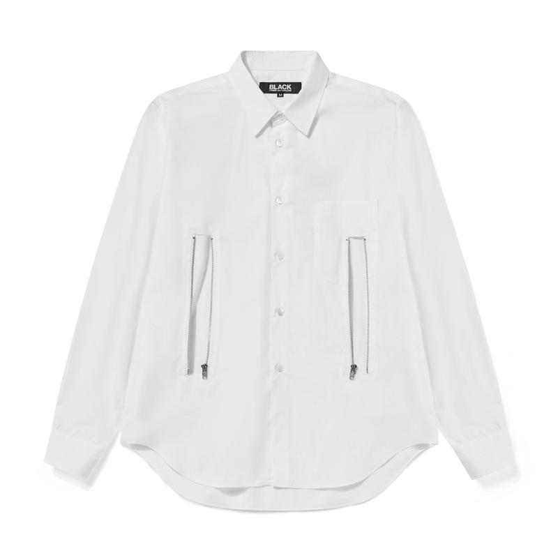BLACK Comme des Garons - Zip Cut-Out Shirt - (White)