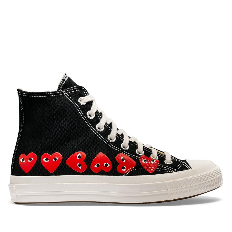 Play Converse - Multi Red Heart Chuck Taylor All Star '70 High Sneakers - (Black)