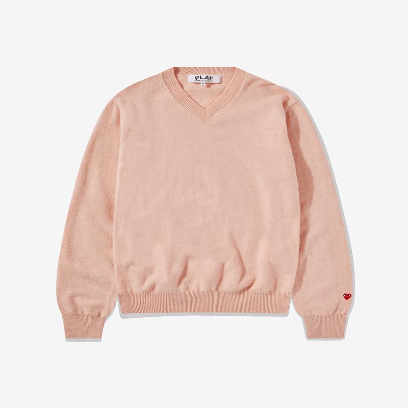 Play - Mens Lambswool V Neck Sweater - (Pink)