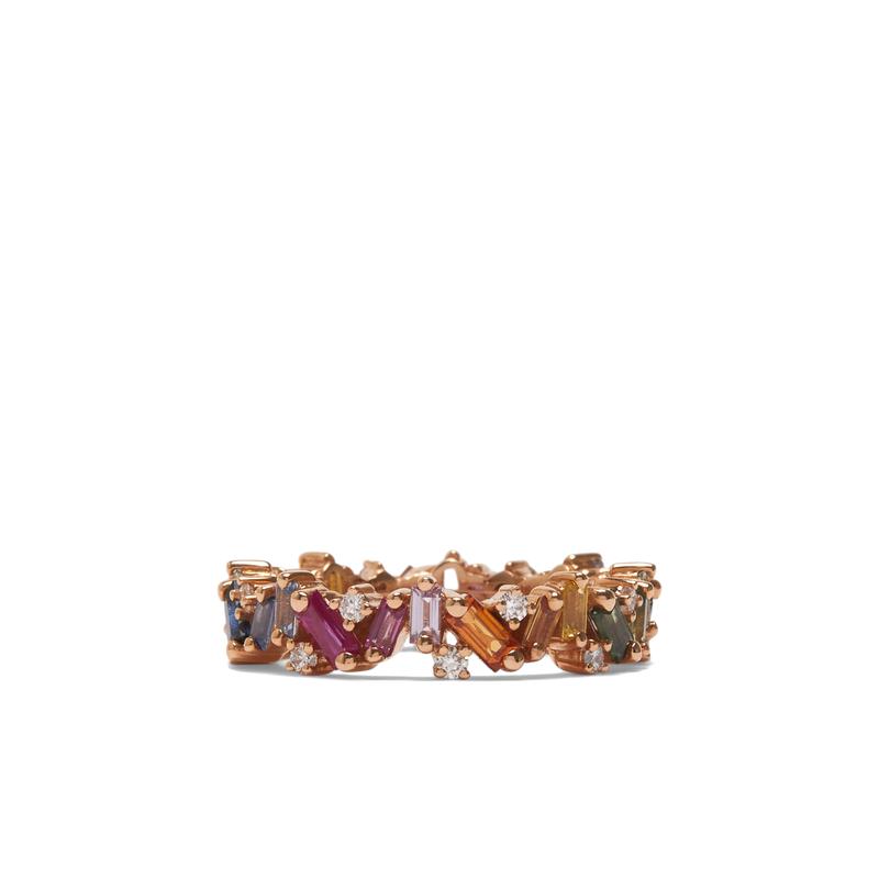 Suzanne Kalan - Rainbow Frenzy Eternity Band - (Rose Gold)