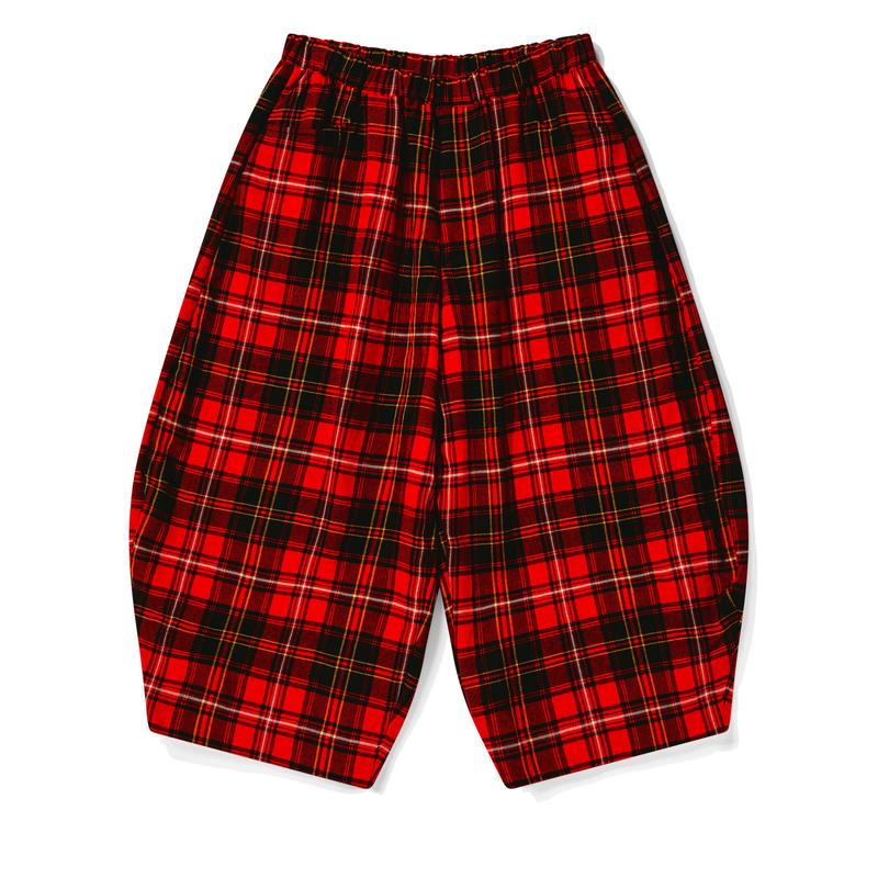 BLACK Comme des Garons - Tartan Wool Balloon Pants - (Red/Black)