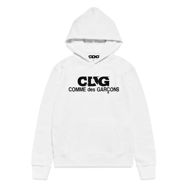 CDG - Logo Hooded Sweatshirt - (White)