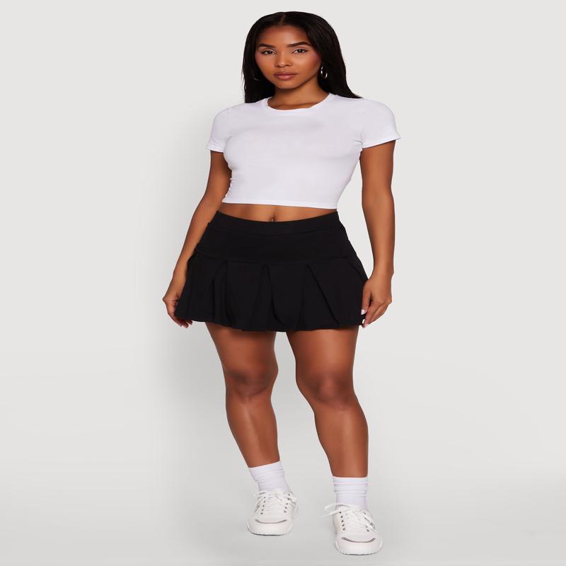 Trendy Activewear Lined Mini Pleated Tennis Skirt