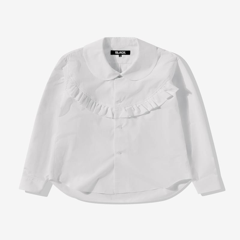 Black Comme Des Garons - Frill Yoke Shirt - (White)