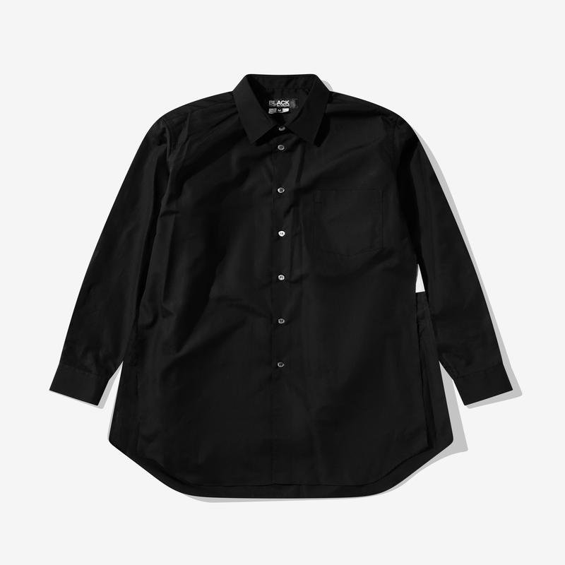 Black Comme Des Garons - Longline Split Seam Shirt - (Black)
