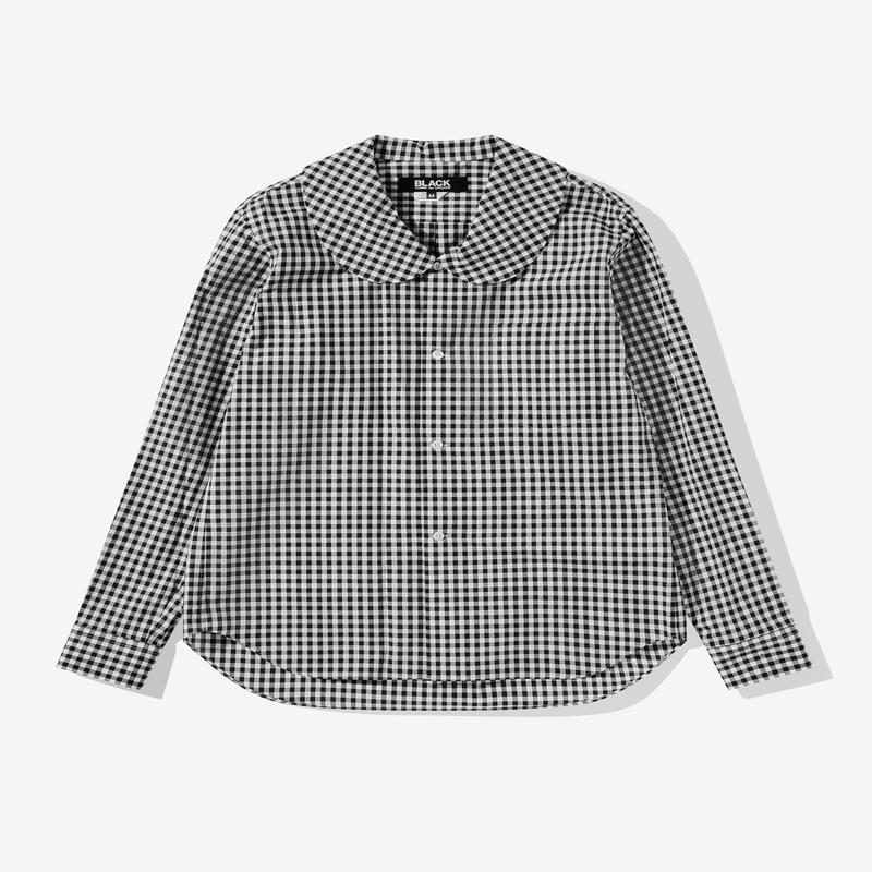 Black Comme Des Garons - Round Collar Shirt - (Black/White)