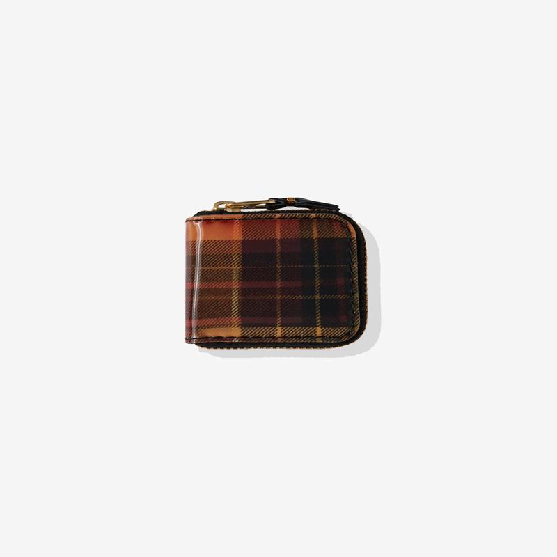CDG Wallet - Lenticular Tartan Micro Wallet - (Red/Yellow)