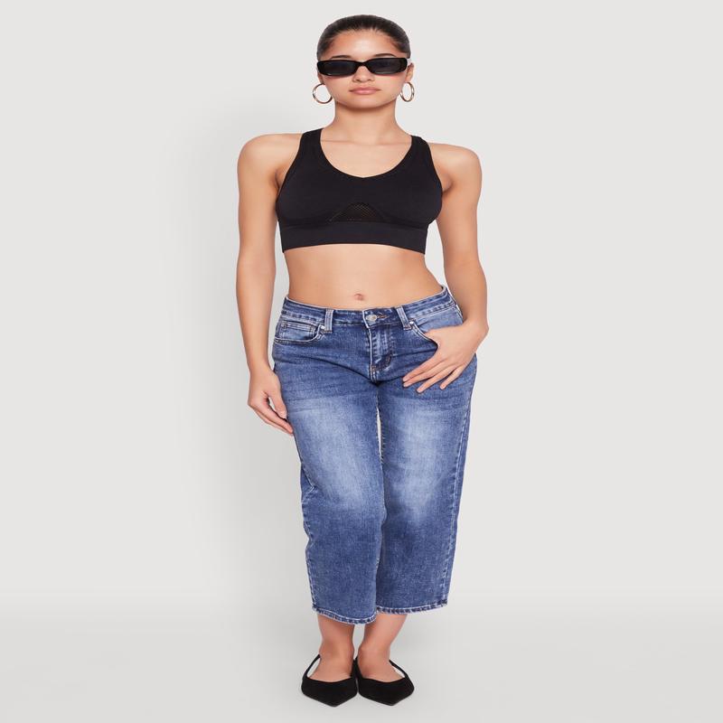 Cut Out Detail Seamless Racerback Sports Bra