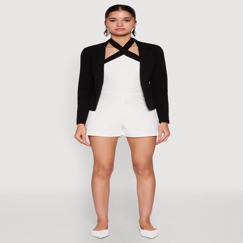 Open Front Pocket Blazer