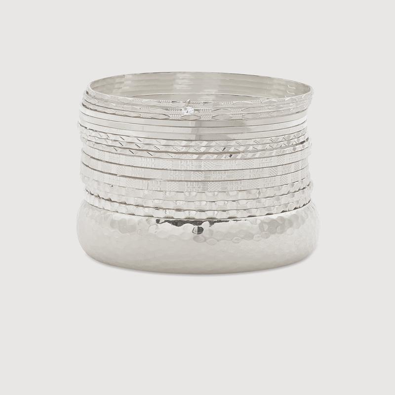 Plus Size Assorted Textured Bangles Set of 16