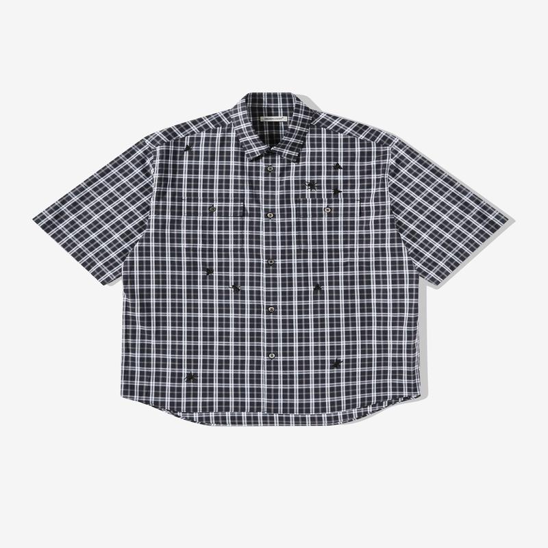 Undercover - Mens Insect Check Shirt - (Black)
