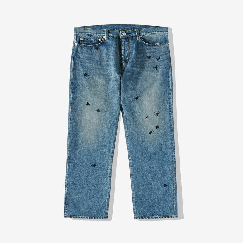 Undercover - Mens Insect Embroidery Jeans - (Light Blue)
