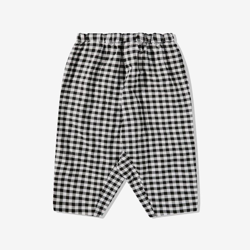 Black Comme Des Garons - Cropped Check Trouser - (Black/White)