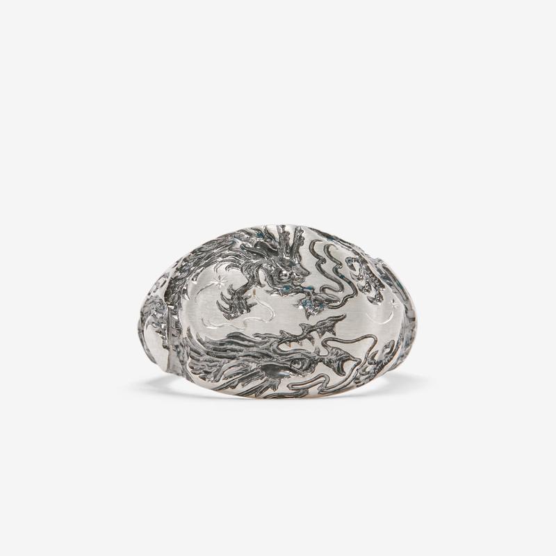 Castro - 2 Dragon Silver Ring - (Silver)