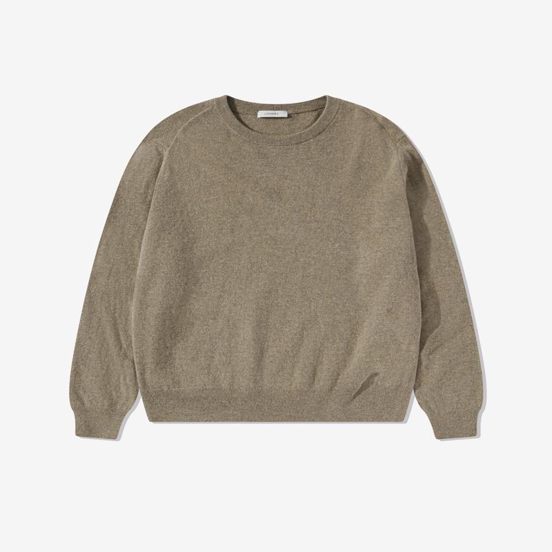 Lemaire - Mens Crew Neck Jumper - (Beige Grey)