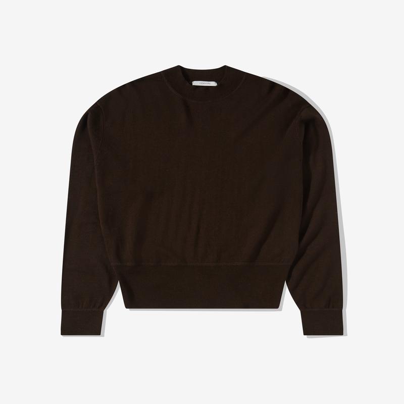 Lemaire - Mens Mock Neck Jumper - (Pecan Brown)