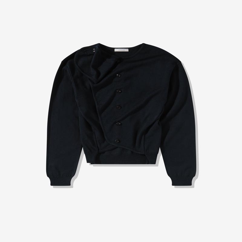 Lemaire - Womens Trompe L'oeil Cardigan Jumper - (Dark Navy)