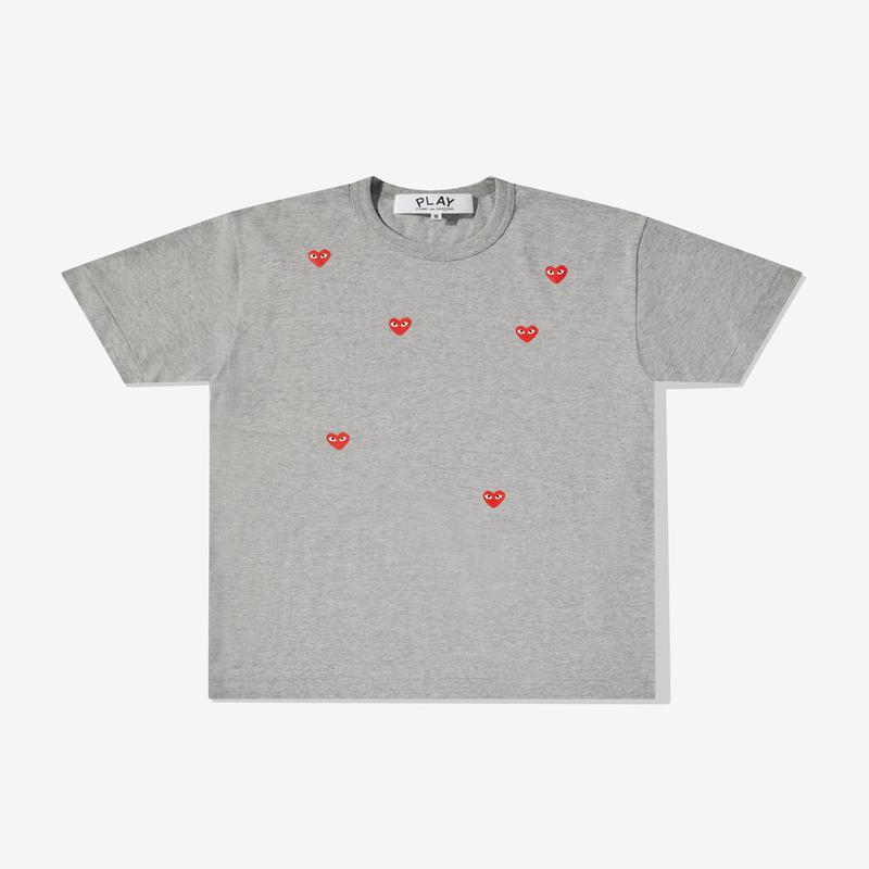Play - Multi Red Heart Logo T-Shirt - (Grey)