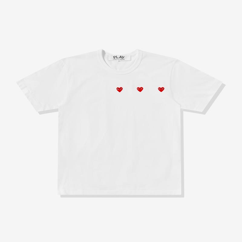 Play - Multi Red Heart T-Shirt - (White)