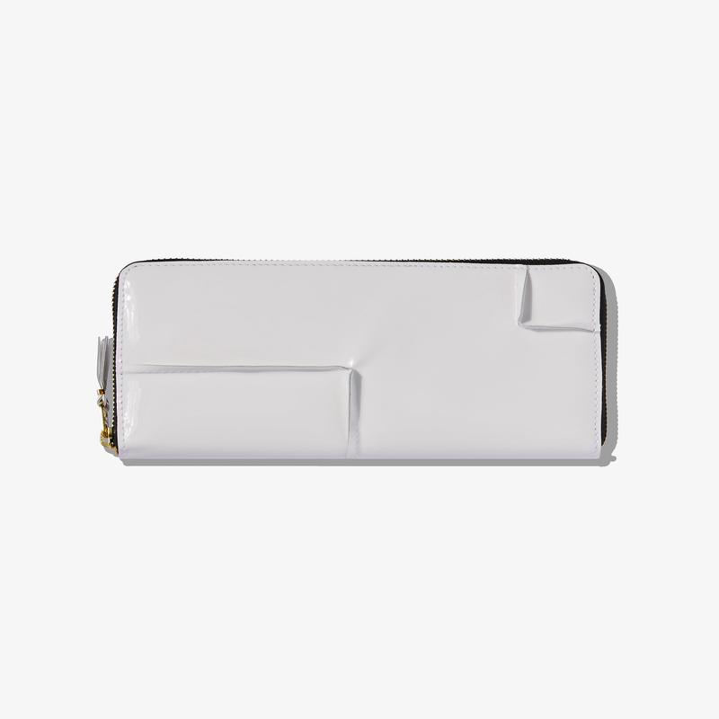 CDG Wallet - Reversed Hem Zip Around Wallet - (White) SA0110RH