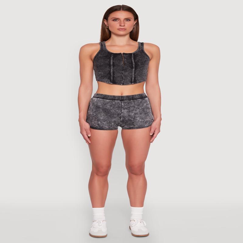 Mineral Wash Dolphin Shorts