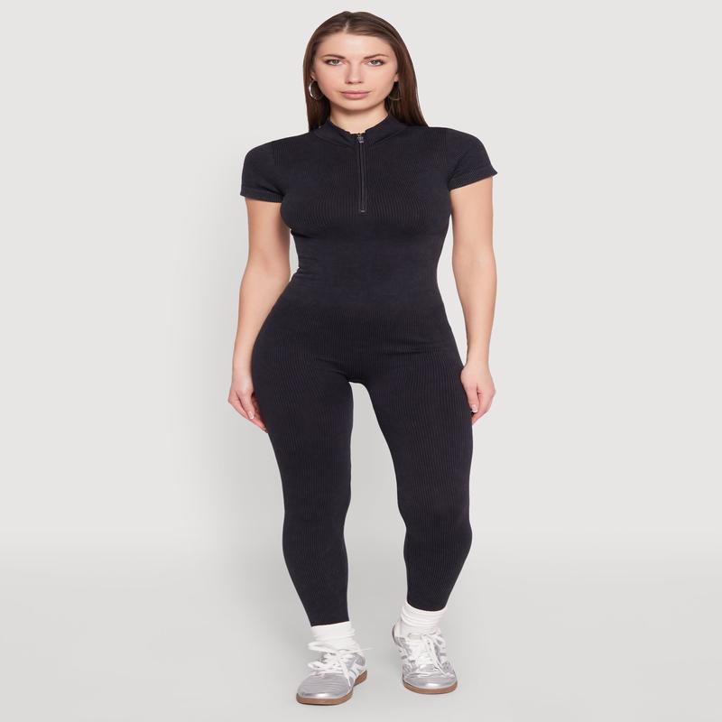 Seamless Half Zip Catsuit
