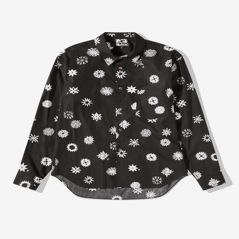 Black Comme Des Garons - Filip Pagowski Back Panel Cut-Out Shirt - (Print A)