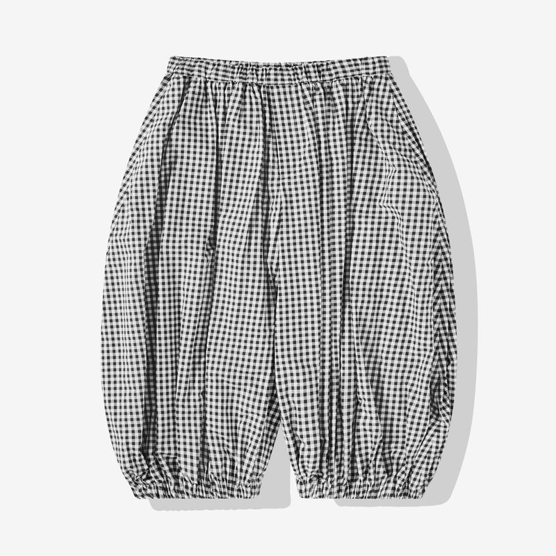 Black Comme Des Garons - Gingham Check Wide Leg Pant - (Black/White)
