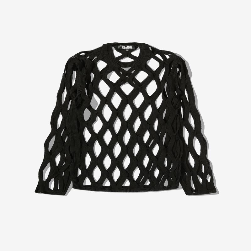 Black Comme Des Garons - Mesh Sweatshirt - (Black)