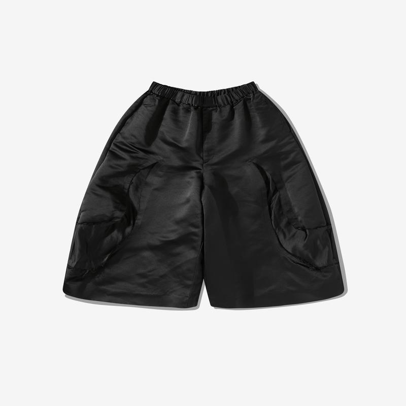 Black Comme Des Garons - Polyester Satin Shorts - (Black)