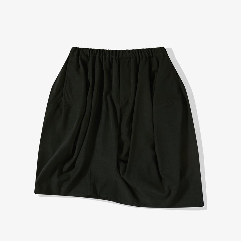 Black Comme Des Garons - Wool Gabardine Skirt - (Black)