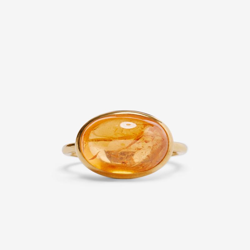 William Welstead - Womens Spessartite Garnet Ring - (Yellow Gold)