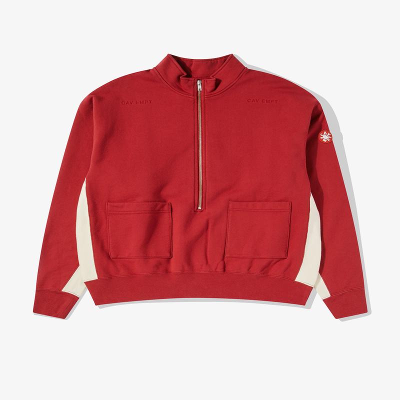 Cav Empt - Mens Two Thirds Zip Up Sweat - (Red)