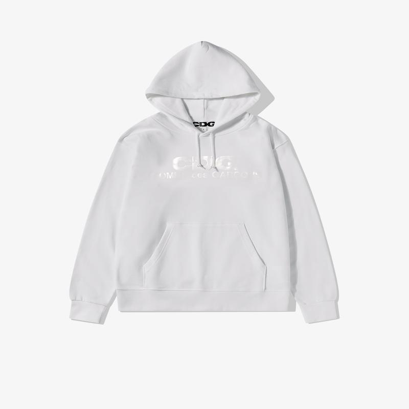 CDG - Monochrome Logo Hoodie - (White)