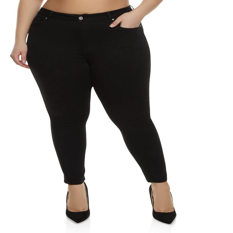 Plus Size WAX High Waist Whiskered Jeans
