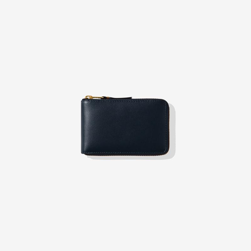 CDG Wallet - Classic Leather Full Zip Around Wallet - (SA7100 Navy)