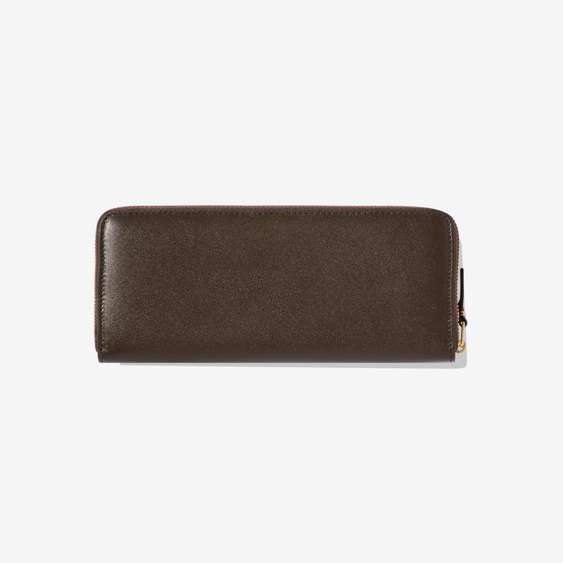 CDG Wallet - Classic Leather Zip Around Wallet - (Brown SA0111)