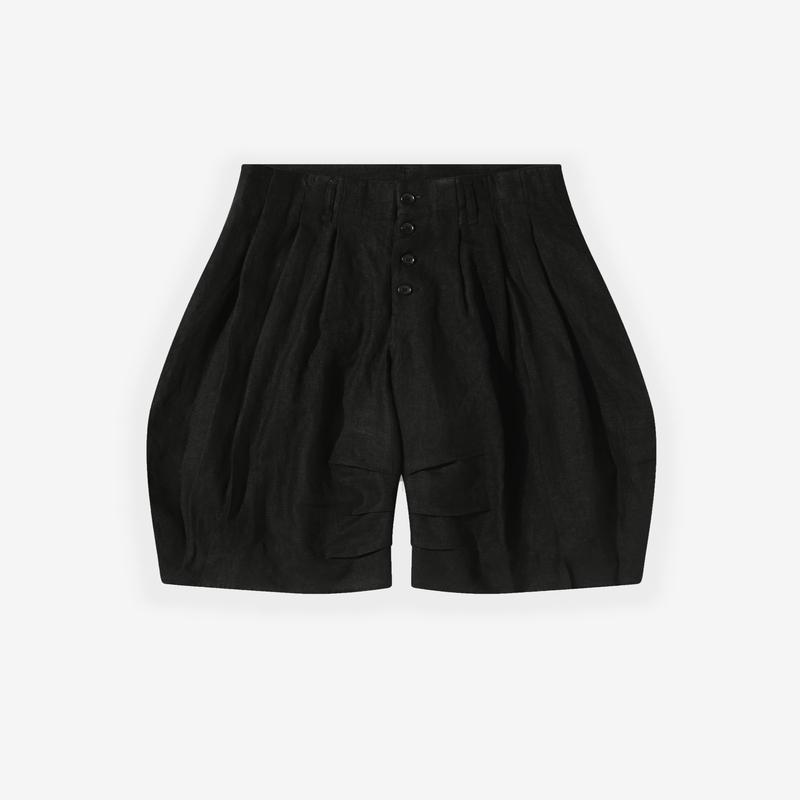 Christopher Nemeth - Mens Pleated Shorts - (Black)