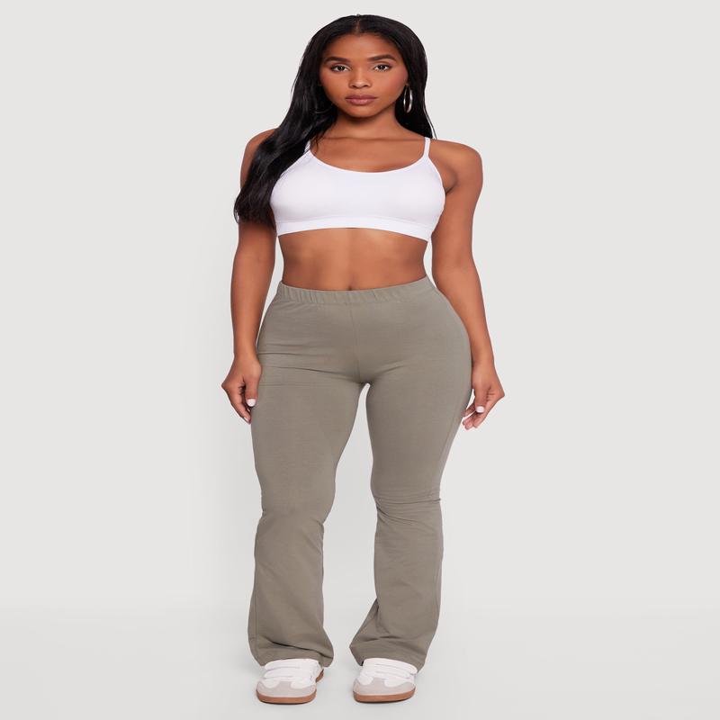 High Waisted Slim Bootcut Yoga Pants